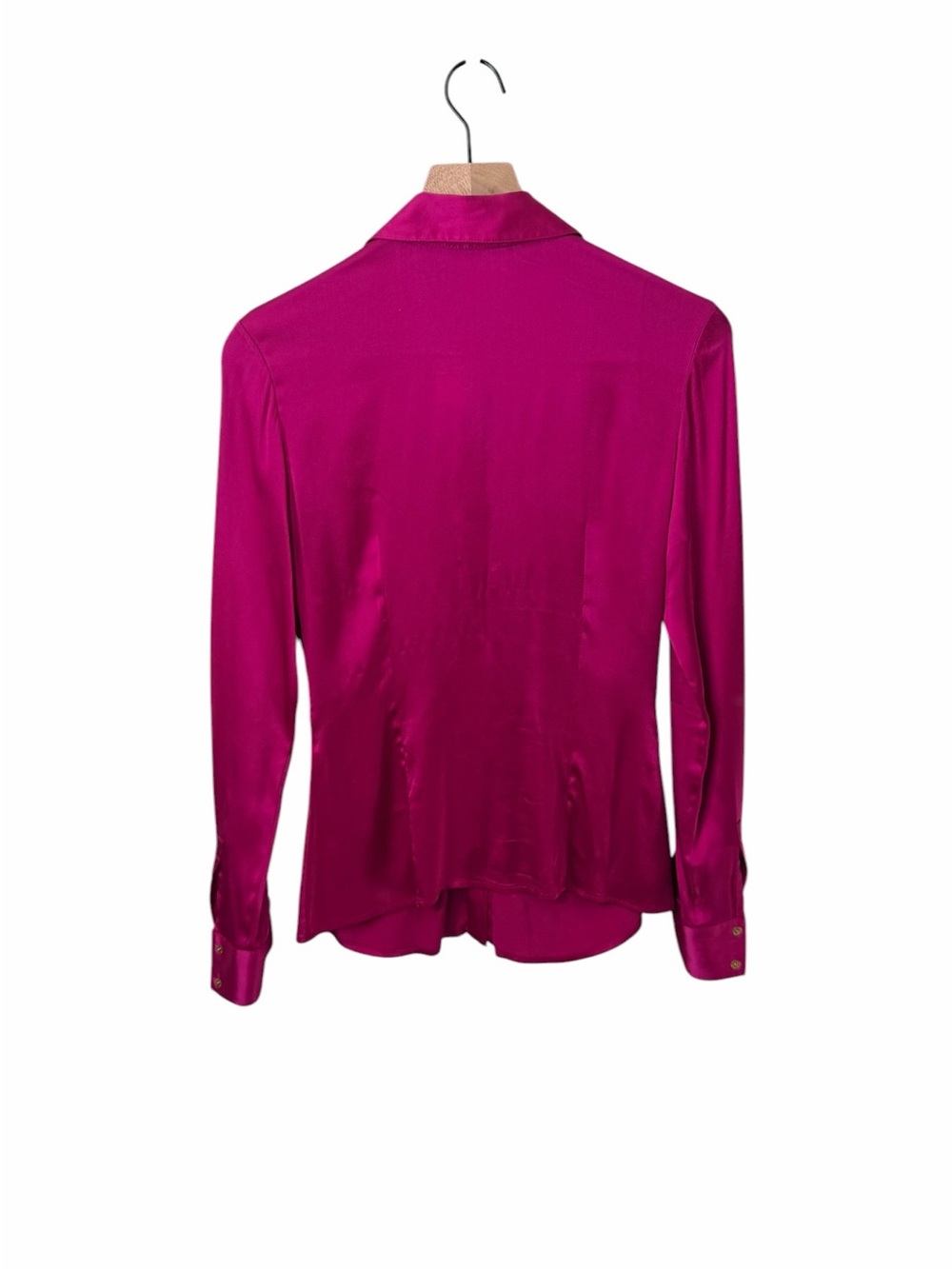 Vintage Y2K Cache Silk Blouse Fuscia Size Small - Picture 2 of 5
